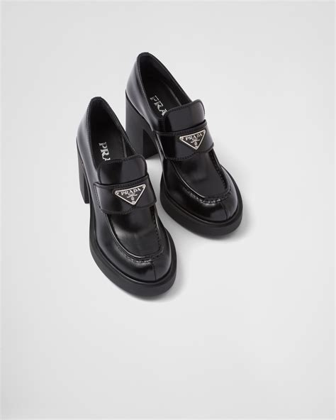 prada heel loafer|Prada loafers with laces.